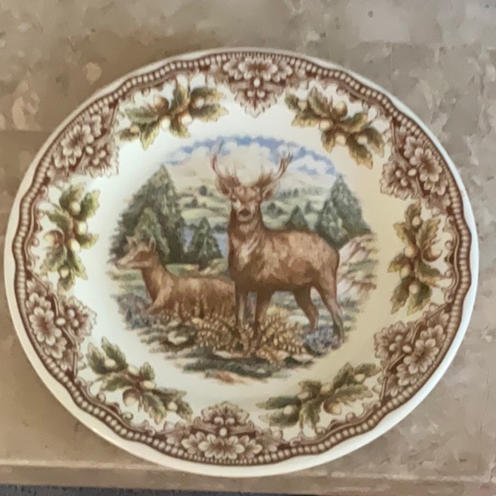 Two ROYAL STAFFORD Deer Themed Decorative Plates